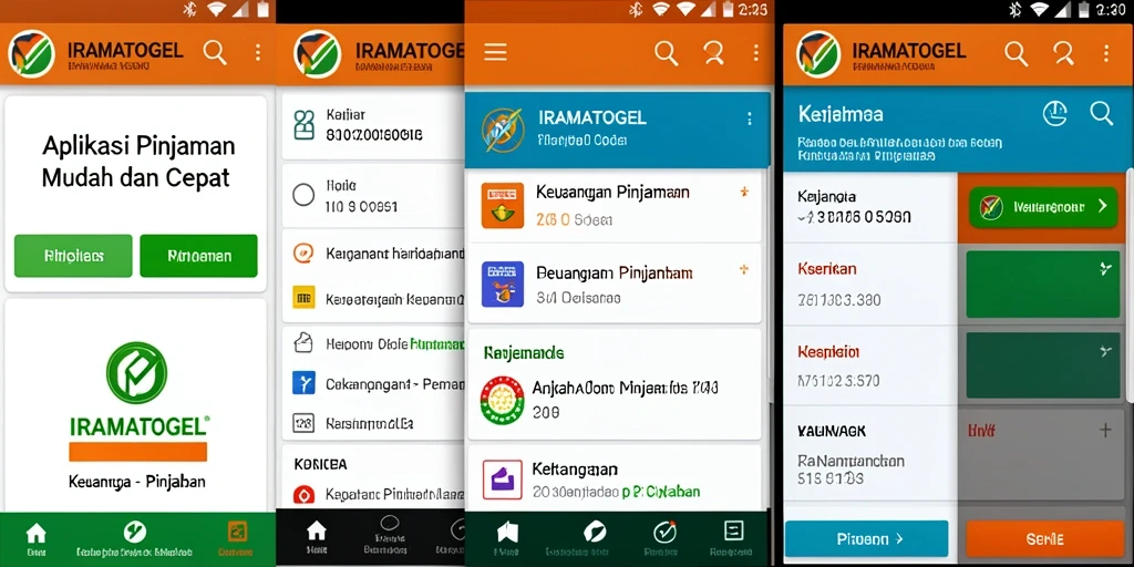 Tampilan antarmuka aplikasi IRAMATOGEL yang memudahkan pengajuan pinjaman.