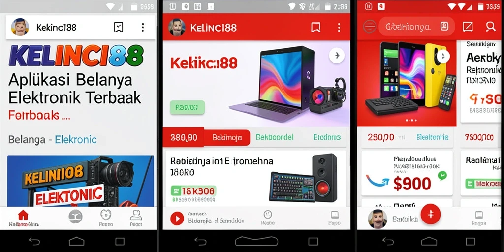 Antarmuka KELINCI88 menampilkan berbagai produk elektronik dengan jelas.