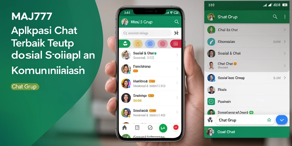 Antarmuka MAJ777 menampilkan fungsi chat grup yang atraktif dan mudah digunakan.