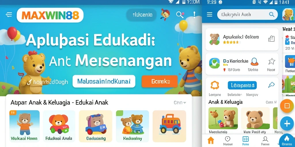 Tampilan antarmuka user-friendly MAXWIN88 untuk anak-anak.